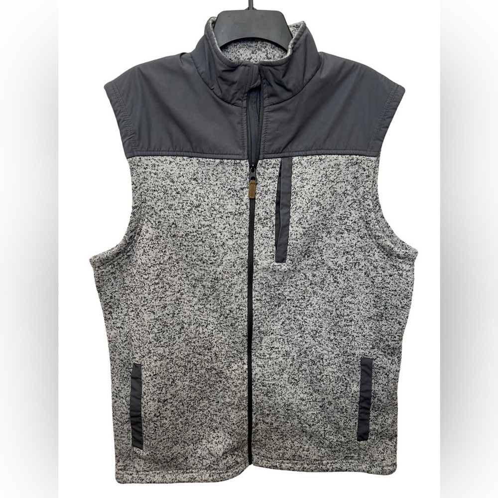 Two toned Gray full zip men’s vest